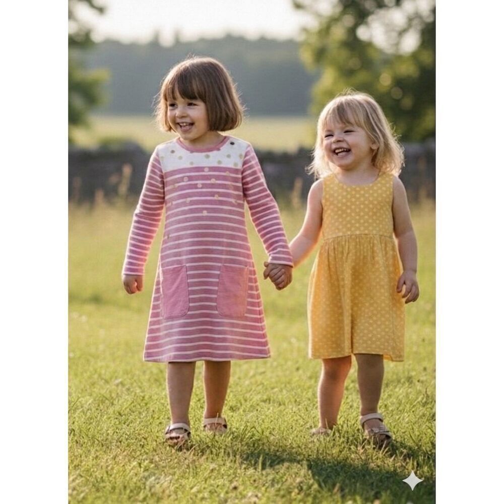 Mini Boden Toddler Girls 4/5 Striped Knit Patch Pocket Dress